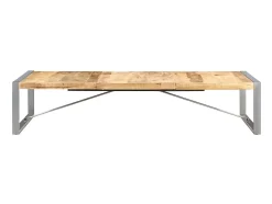 Mesa de centro 180x90x40 cm madeira de mangueira áspera PT790397^ Mesa De Centro