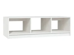 Mesa De Centro| Mesa de centro 110x50x34 cm madeira de pinho maciça PT600486 Branco