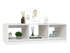 Mesa De Centro| Mesa de centro 110x50x34 cm madeira de pinho maciça PT600486 Branco