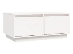 Mesa De Centro* Mesa de centro 80x50x35 cm madeira de pinho maciça PT790434 Branco