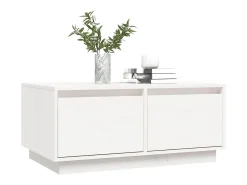 Mesa De Centro* Mesa de centro 80x50x35 cm madeira de pinho maciça PT790434 Branco