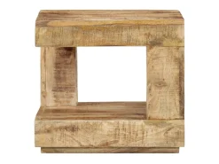 Mesa De Centro* Mesa de centro 45x45x40 cm madeira de mangueira maciça PT601090 Natural claro