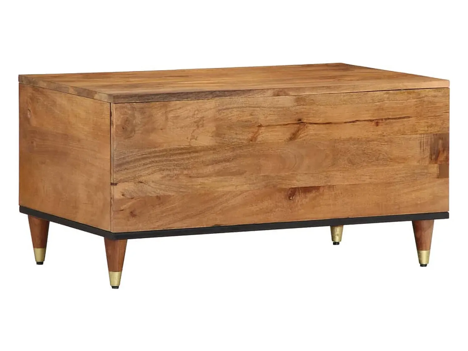 Mesa de centro 80x50x40 cm madeira de mangueira maciça PT224368^ Mesa De Centro