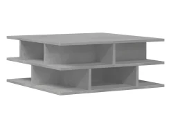 Mesa De Centro| Mesa de centro 70x70x29 cm madeira processada cinza cimento PT191720 Cinzento