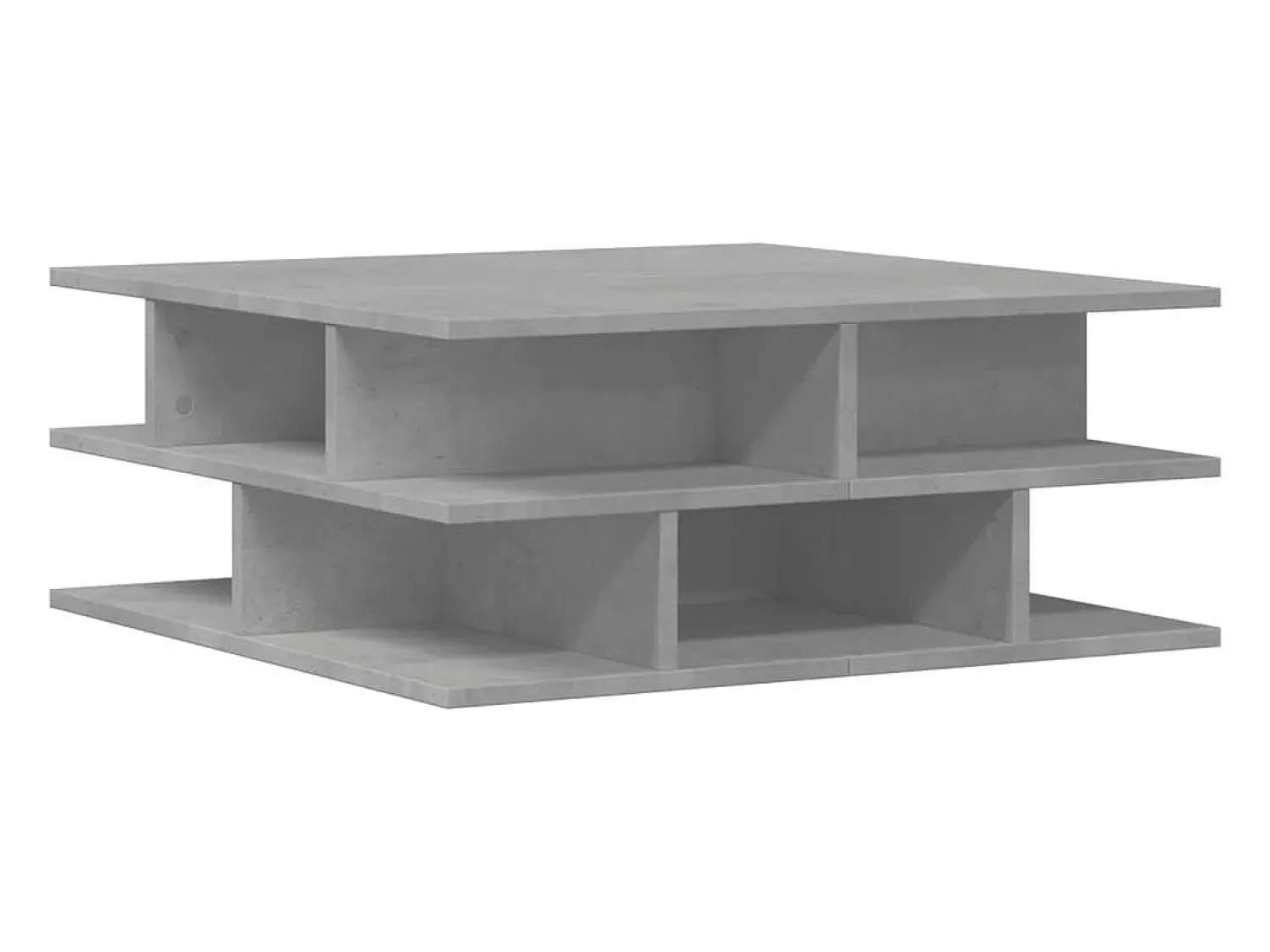 Mesa De Centro| Mesa de centro 70x70x29 cm madeira processada cinza cimento PT191720 Cinzento