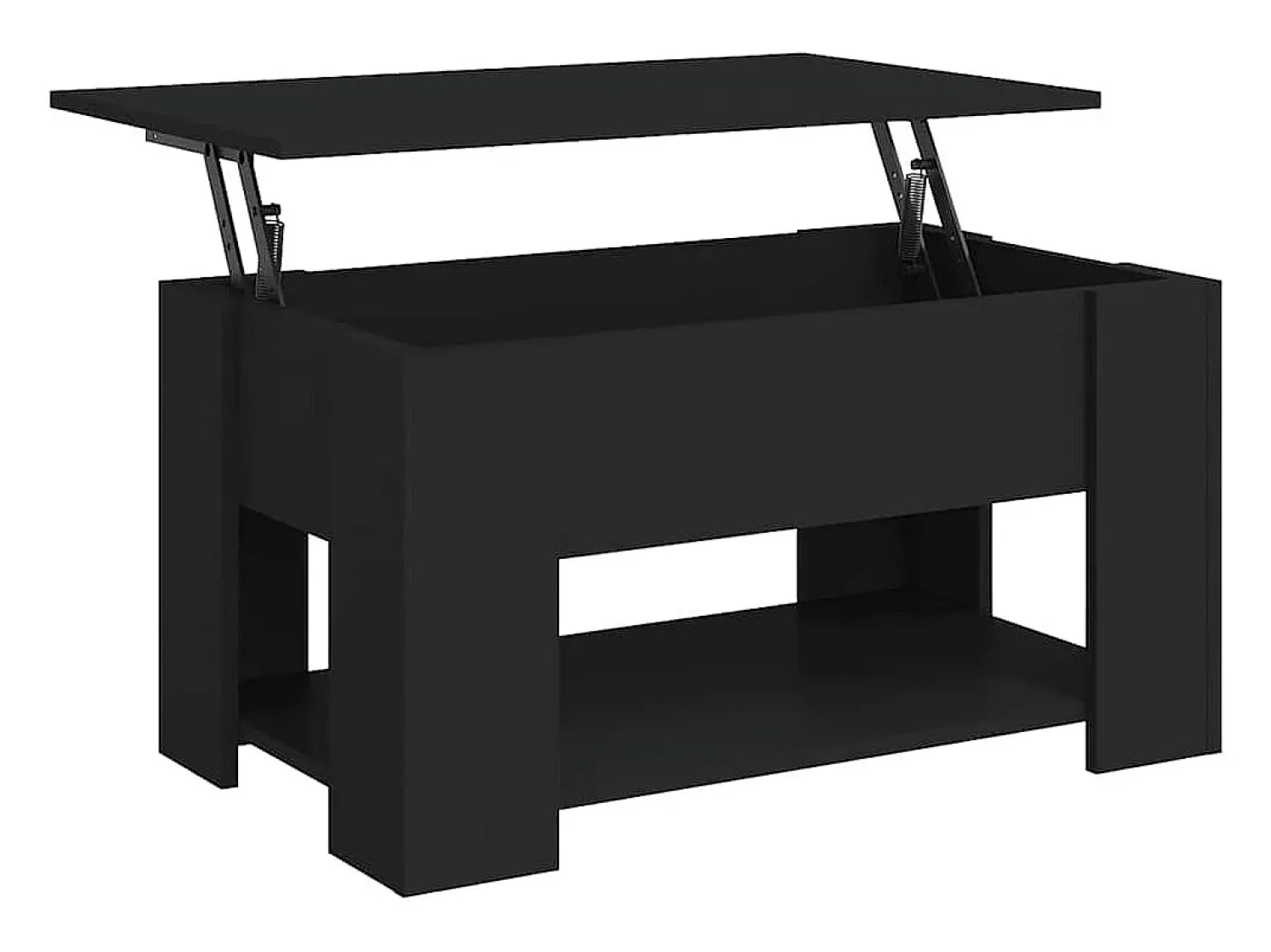 Mesa De Centro|vidaxl Mesa de centro 79x49x41 cm madeira processada Preto