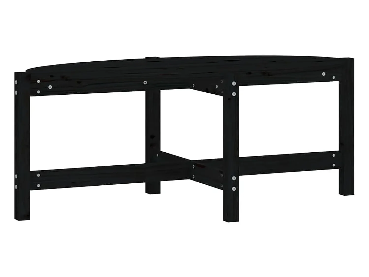 Mesa De Centro|vidaxl Mesa de centro 118x63x45 cm madeira de pinho maciça Preto