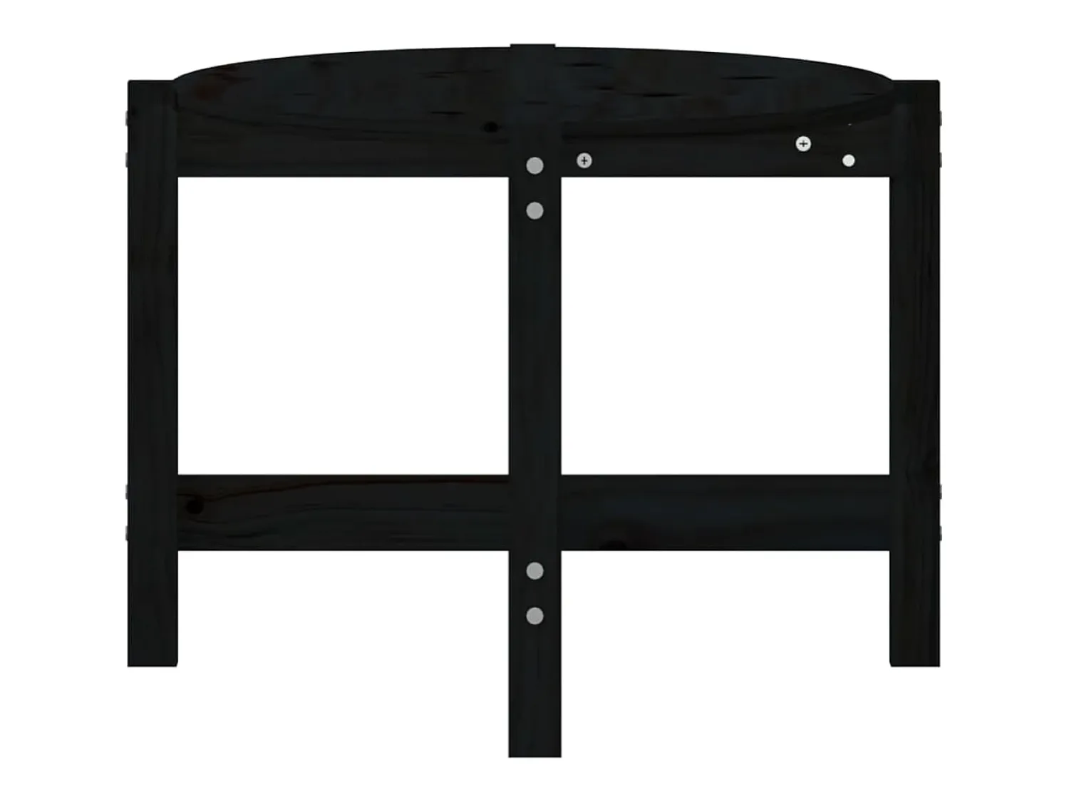 Mesa De Centro|vidaxl Mesa de centro 118x63x45 cm madeira de pinho maciça Preto