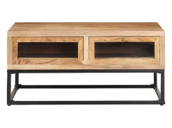Mesa De Centro*vidaxl Mesa de centro 90x60x40 cm madeira de acácia maciça Natural claro