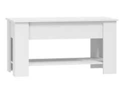 Hot Mesa de centro 101x49x52 cm madeira processada PT562399 Branco