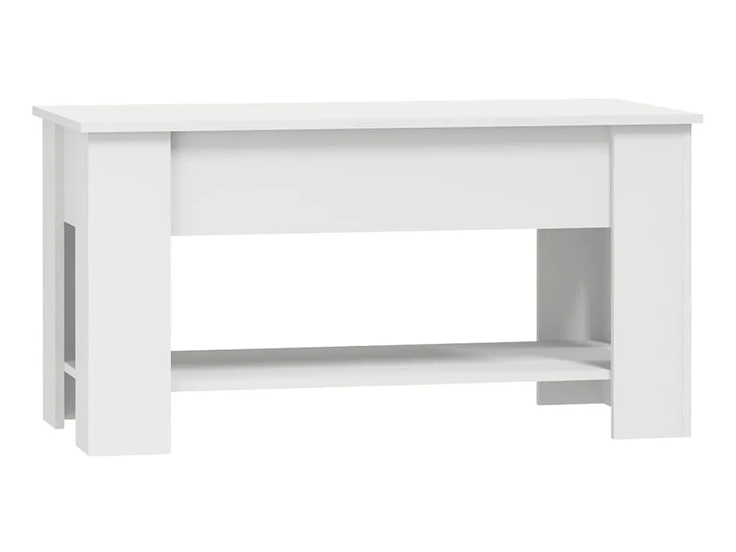 Hot Mesa de centro 101x49x52 cm madeira processada PT562399 Branco