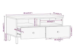 Mesa De Centro|vidaxl Mesa de centro 80x54x40 cm madeira de acácia maciça Natural claro