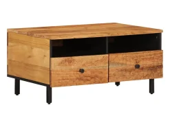 Mesa De Centro|vidaxl Mesa de centro 80x54x40 cm madeira de acácia maciça Natural claro