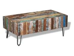 vidaxl Mesa de centro 100x50x38 cm madeira reciclada maciça^ Mesa De Centro