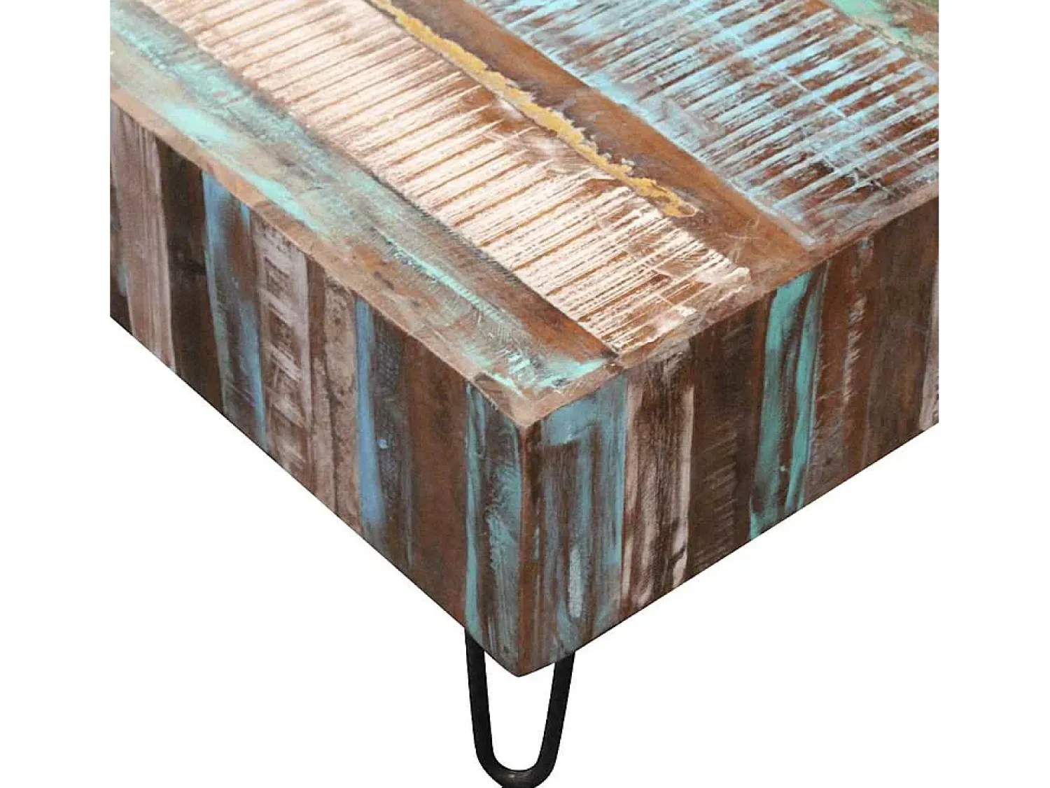 vidaxl Mesa de centro 100x50x38 cm madeira reciclada maciça^ Mesa De Centro