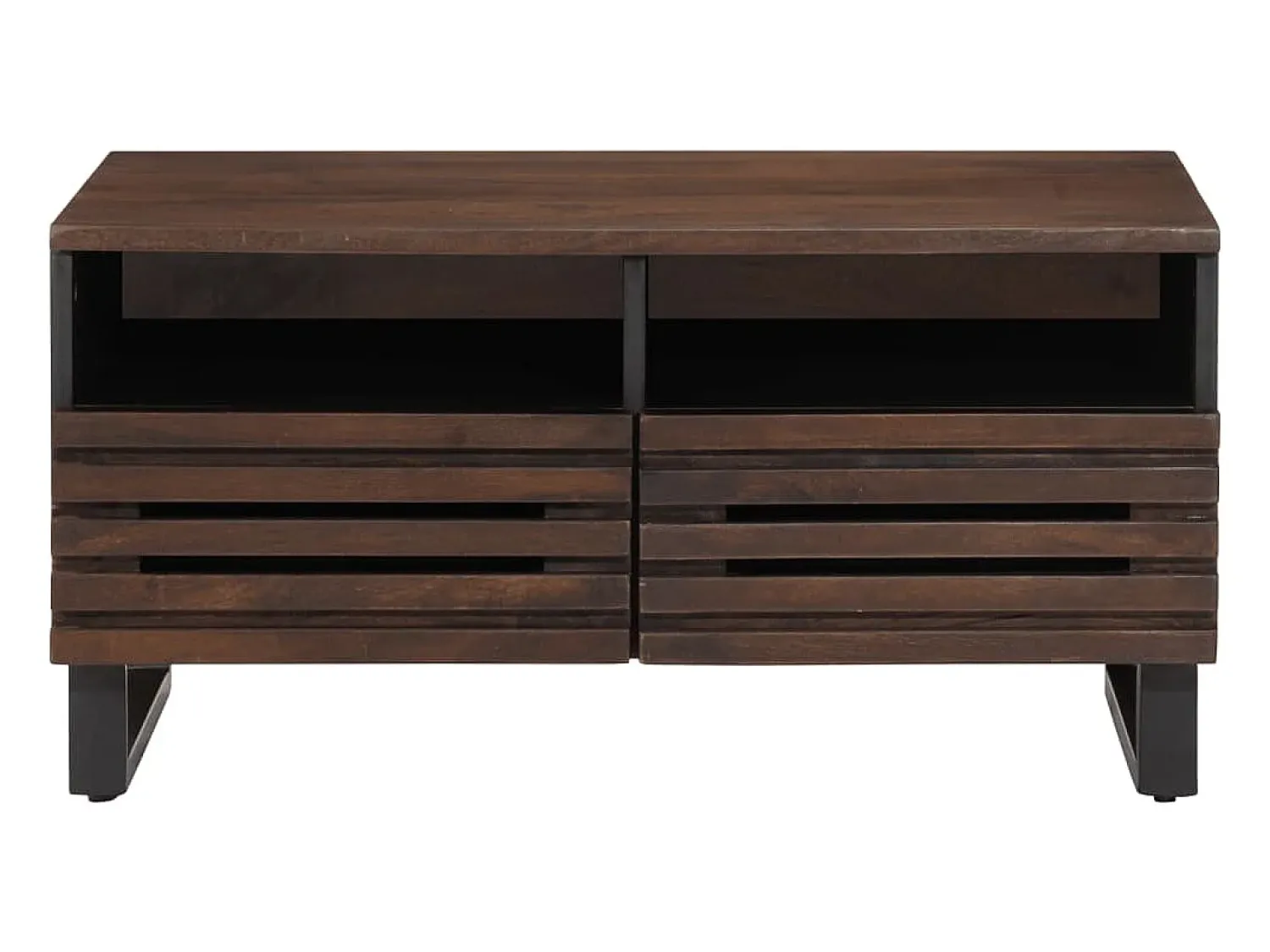vidaxl Mesa de centro 80x55x40 cm madeira de mangueira maciça castanho^ Mesa De Centro