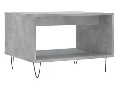 Mesa De Centro*vidaxl Mesa de centro 60x50x40 cm madeira processada cinza cimento Cinzento