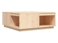 Mesa De Centro| Mesa de centro 100x101x40,5 cm madeira de pinho maciça PT455187 Castanho