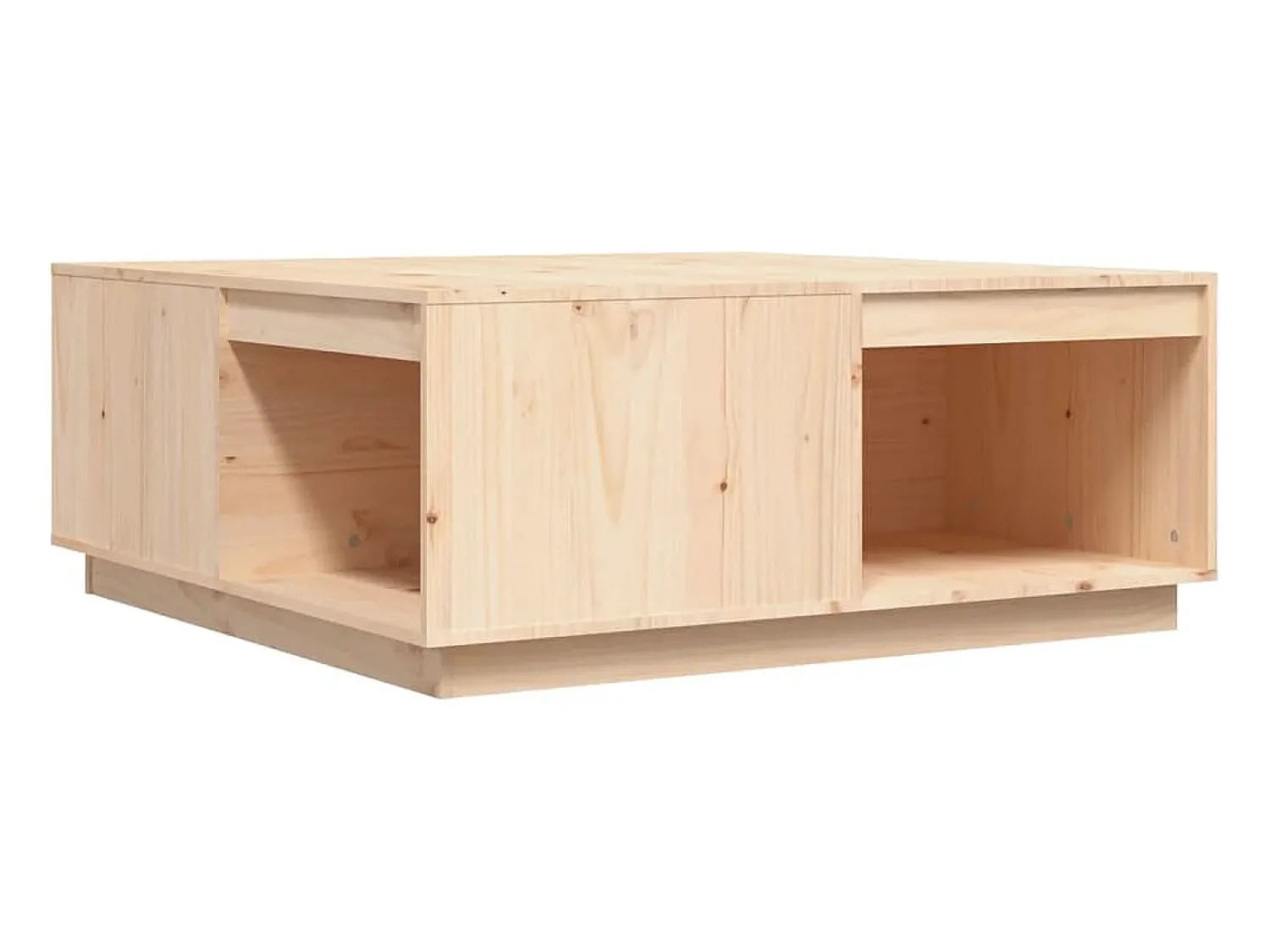 Mesa De Centro| Mesa de centro 100x101x40,5 cm madeira de pinho maciça PT455187 Castanho