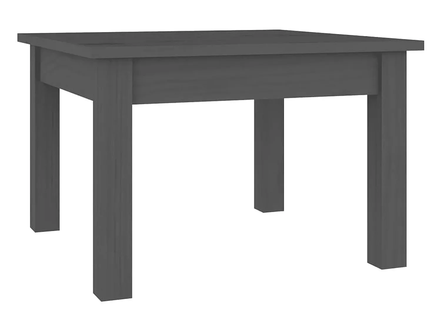Outlet vidaxl Mesa de centro 45x45x30 cm madeira de pinho maciça Cinzento