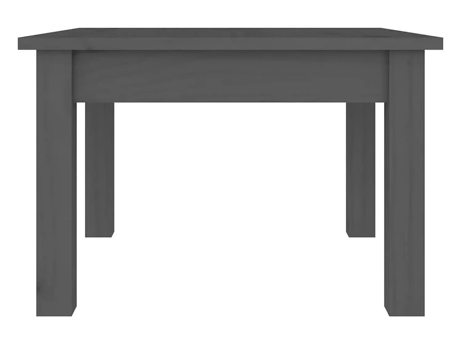 Outlet vidaxl Mesa de centro 45x45x30 cm madeira de pinho maciça Cinzento