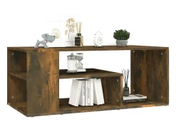 Mesa De Centro|vidaxl Mesa de centro 100x50x40 cm madeira processada carvalho fumado Natural claro