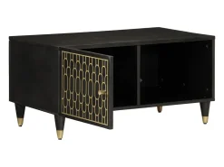 Mesa De Centro| Mesa de centro 80x50x40 cm madeira de mangueira maciça PT607951 Preto