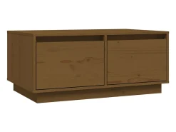 vidaxl Mesa de centro 80x50x35 cm madeira de pinho maciça castanho-mel^ Mesa De Centro