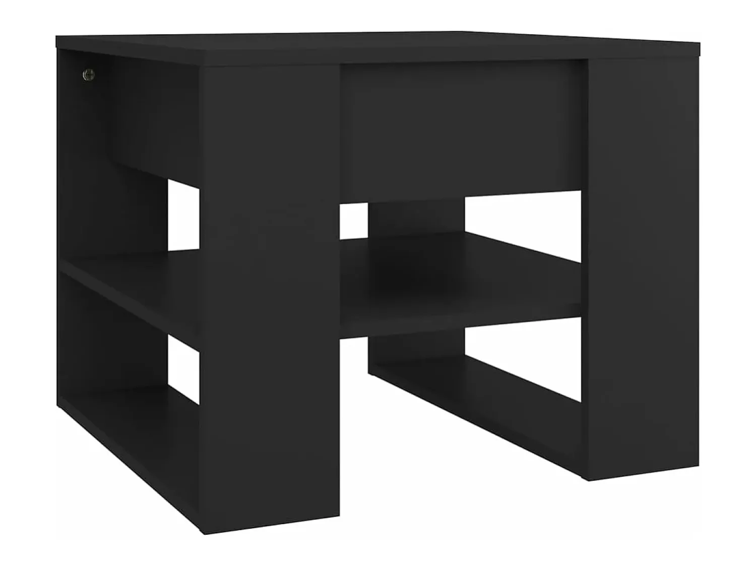 Discount vidaxl Mesa de centro 55,5x55x45 cm madeira processada Preto