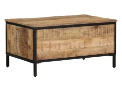 Mesa De Centro|vidaxl Mesa de centro 80x50x40 cm madeira de mangueira áspera maciça Castanho