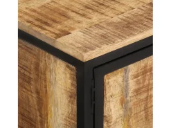 Mesa De Centro|vidaxl Mesa de centro 80x50x40 cm madeira de mangueira áspera maciça Castanho