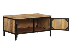 Mesa De Centro|vidaxl Mesa de centro 80x50x40 cm madeira de mangueira áspera maciça Castanho