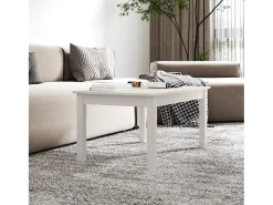New vidaxl Mesa de centro 80x50x40 cm madeira de pinho maciça Branco