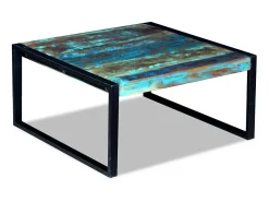 Mesa de centro 80x80x40 cm madeira reciclada maciça PT675568^ Mesa De Centro