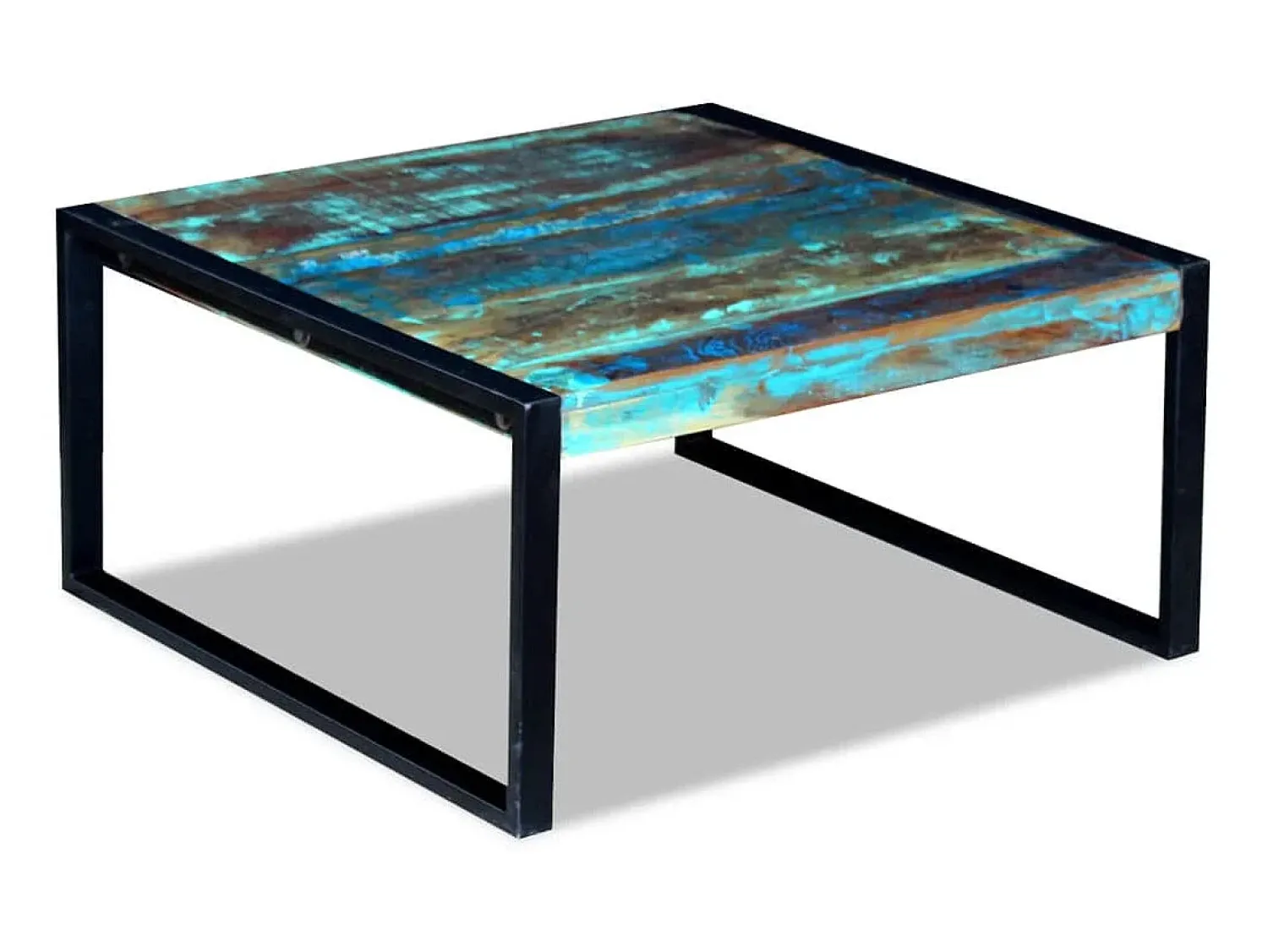 Mesa de centro 80x80x40 cm madeira reciclada maciça PT675568^ Mesa De Centro