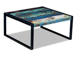 Mesa de centro 80x80x40 cm madeira reciclada maciça PT675568^ Mesa De Centro