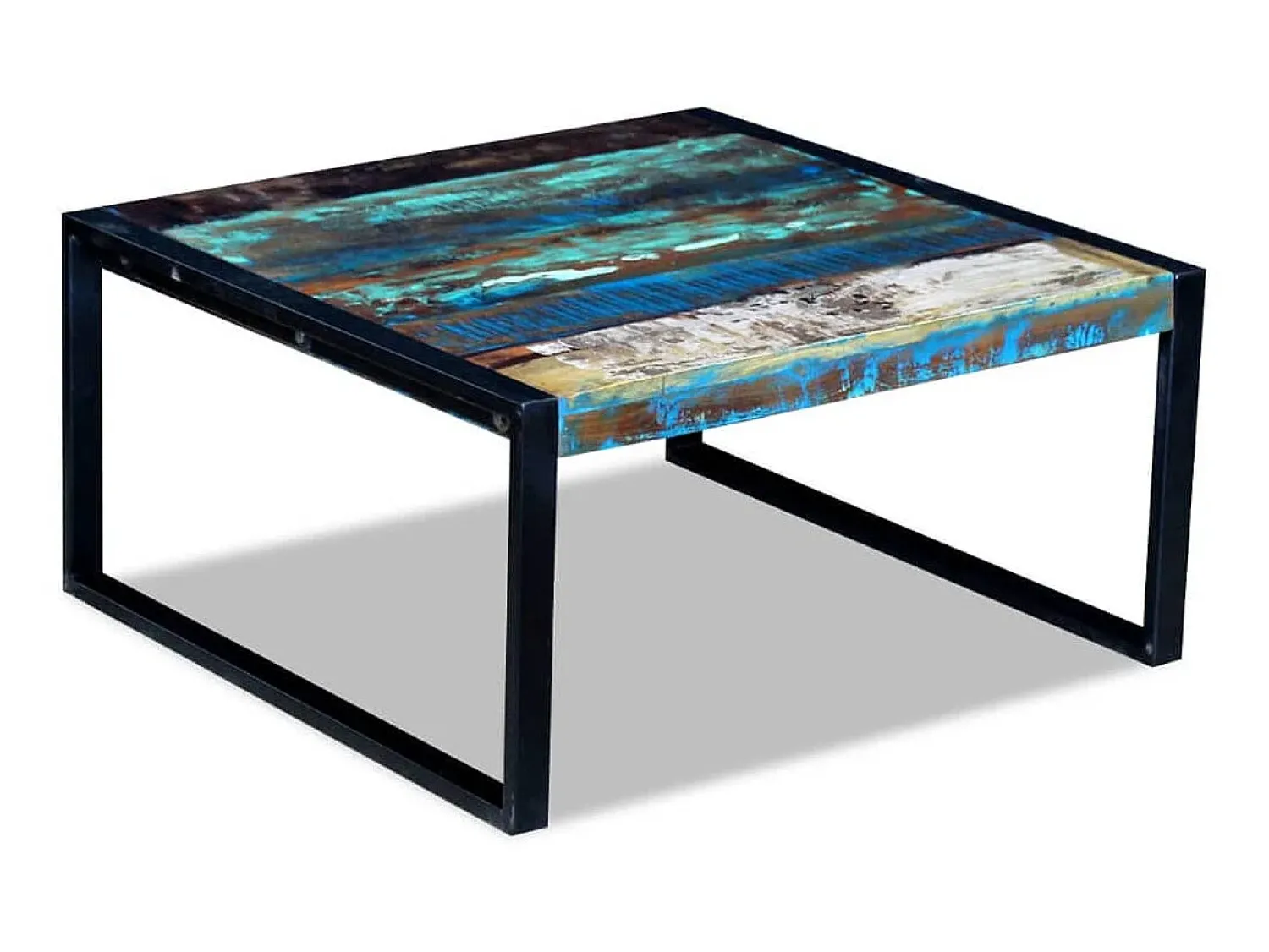 Mesa de centro 80x80x40 cm madeira reciclada maciça PT675568^ Mesa De Centro