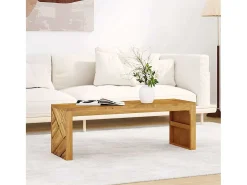 Mesa De Centro*vidaxl Mesa de centro 110x35x38 cm madeira maciça teca Natural claro