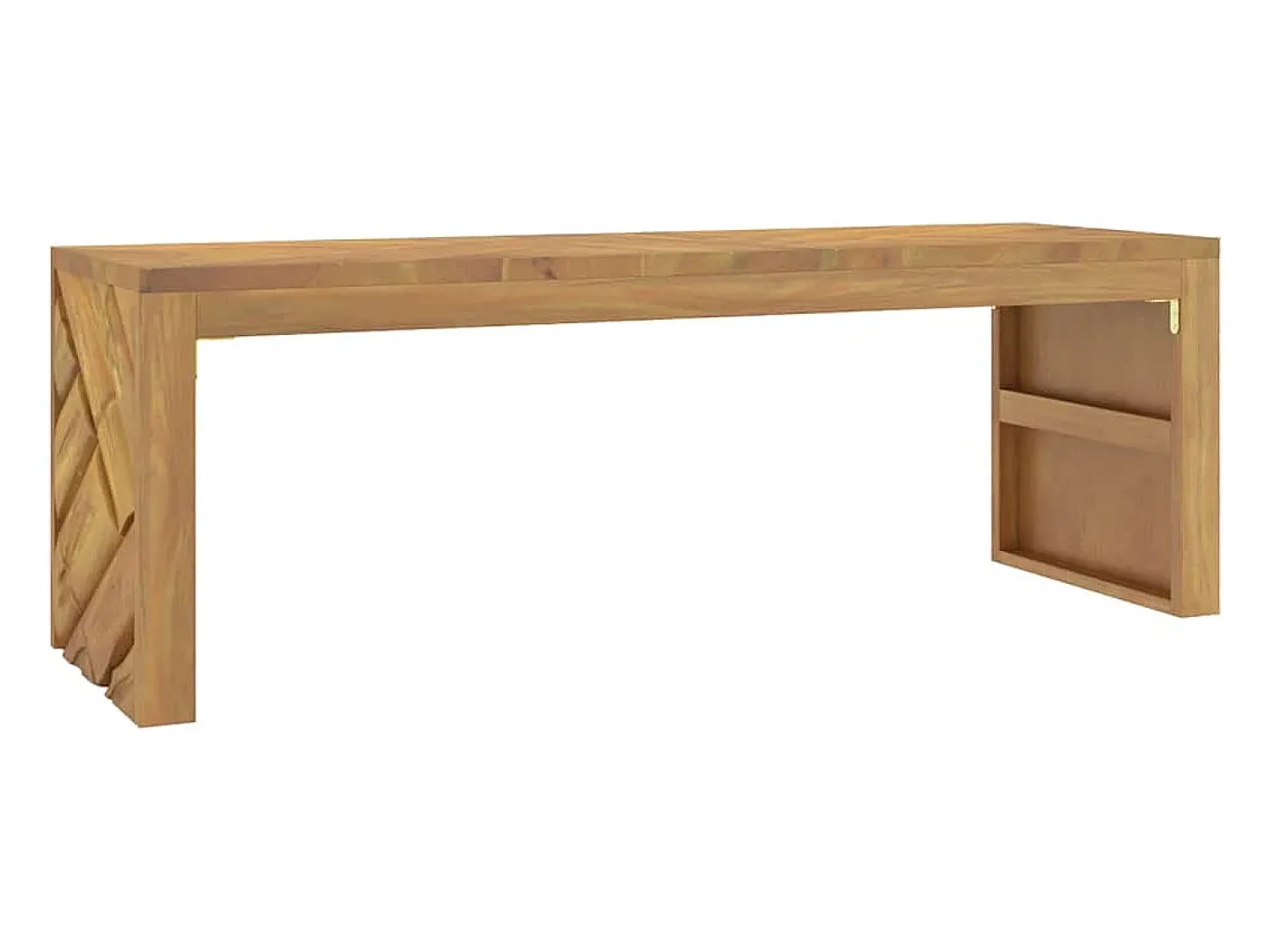 Mesa De Centro*vidaxl Mesa de centro 110x35x38 cm madeira maciça teca Natural claro