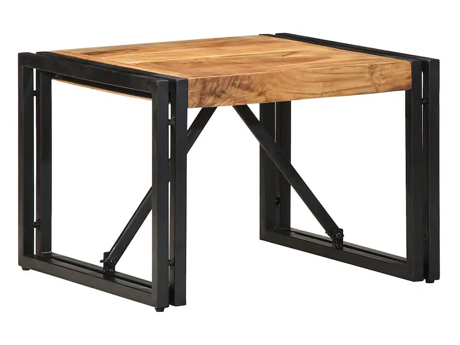 Mesa De Centro|vidaxl Mesa de centro 50x50x35 cm madeira de acácia maciça Natural claro