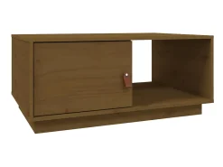 Mesa de centro 80x50x35,5 cm madeira pinho maciça -mel PT757523^ Mesa De Centro
