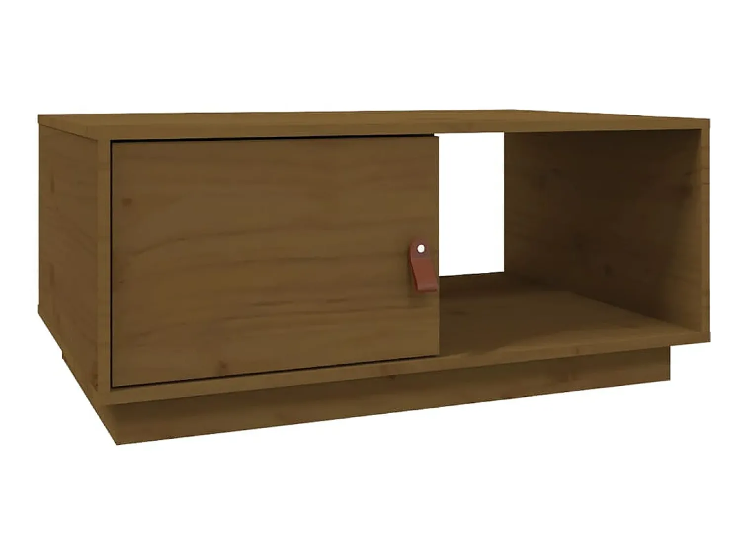 Mesa de centro 80x50x35,5 cm madeira pinho maciça -mel PT757523^ Mesa De Centro