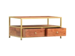 Discount Mesa de centro 90x50x40 cm madeira de acácia maciça PT901986 Castanho