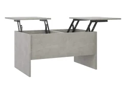 Discount vidaxl Mesa de centro 80x50x42,5 cm madeira processada cinza cimento Cinzento