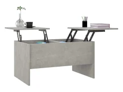 Discount vidaxl Mesa de centro 80x50x42,5 cm madeira processada cinza cimento Cinzento