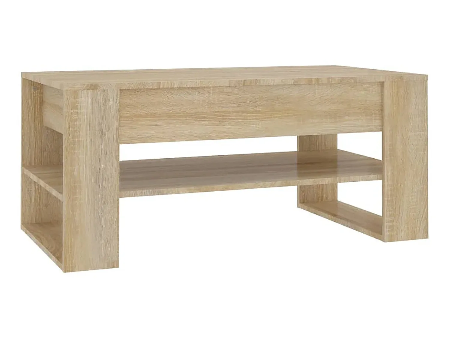 Mesa De Centro| Mesa de centro 102x55x45 cm madeira processada carvalho sonoma PT104427 Castanho