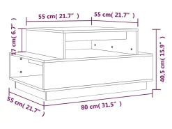 Online vidaxl Mesa de centro 80x55x40,5 cm madeira pinho maciça castanho-mel Natural claro