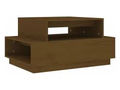 Online vidaxl Mesa de centro 80x55x40,5 cm madeira pinho maciça castanho-mel Natural claro