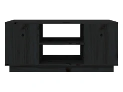 vidaxl Mesa de centro 90x49x40,5 cm madeira de pinho maciça Preto