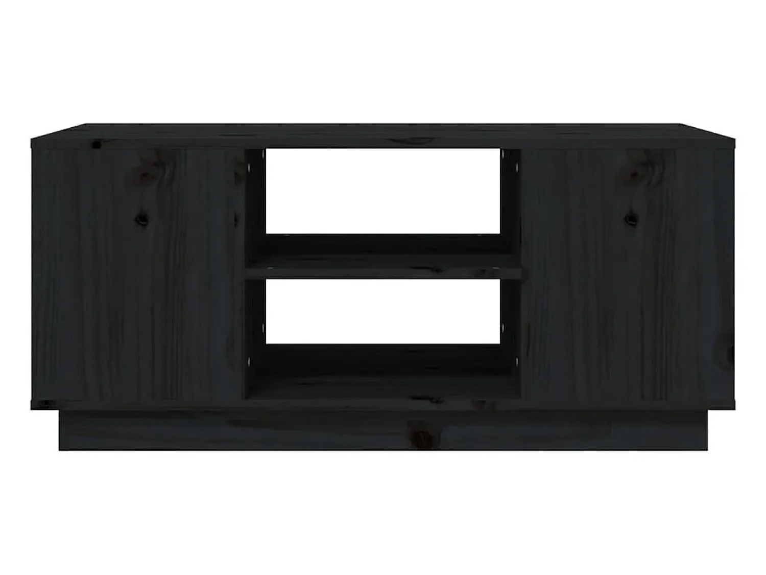 vidaxl Mesa de centro 90x49x40,5 cm madeira de pinho maciça Preto